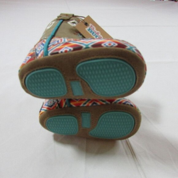 M & F Western Twister Infant Baby Buckers Brynlee Aztec Boots - Brown - Picture 3 of 7
